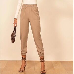 Reformation Montana Pant women’s Size‎ Small Beige Pockets Joggers